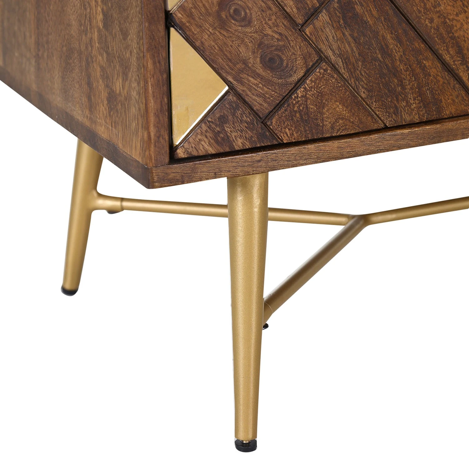 Red Living TV-Lowboard Nook - Mango massiv / Metall - Mango / Gold 5 Red Living TV-Lowboard Nook - Mango massiv / Metall - Mango / Gold – Bild 5