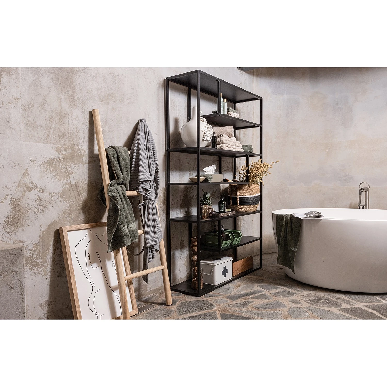 Red Living Regal Vallvik II - Metall - Schwarz 2 Red Living Regal Vallvik II - Metall - Schwarz – Bild 2