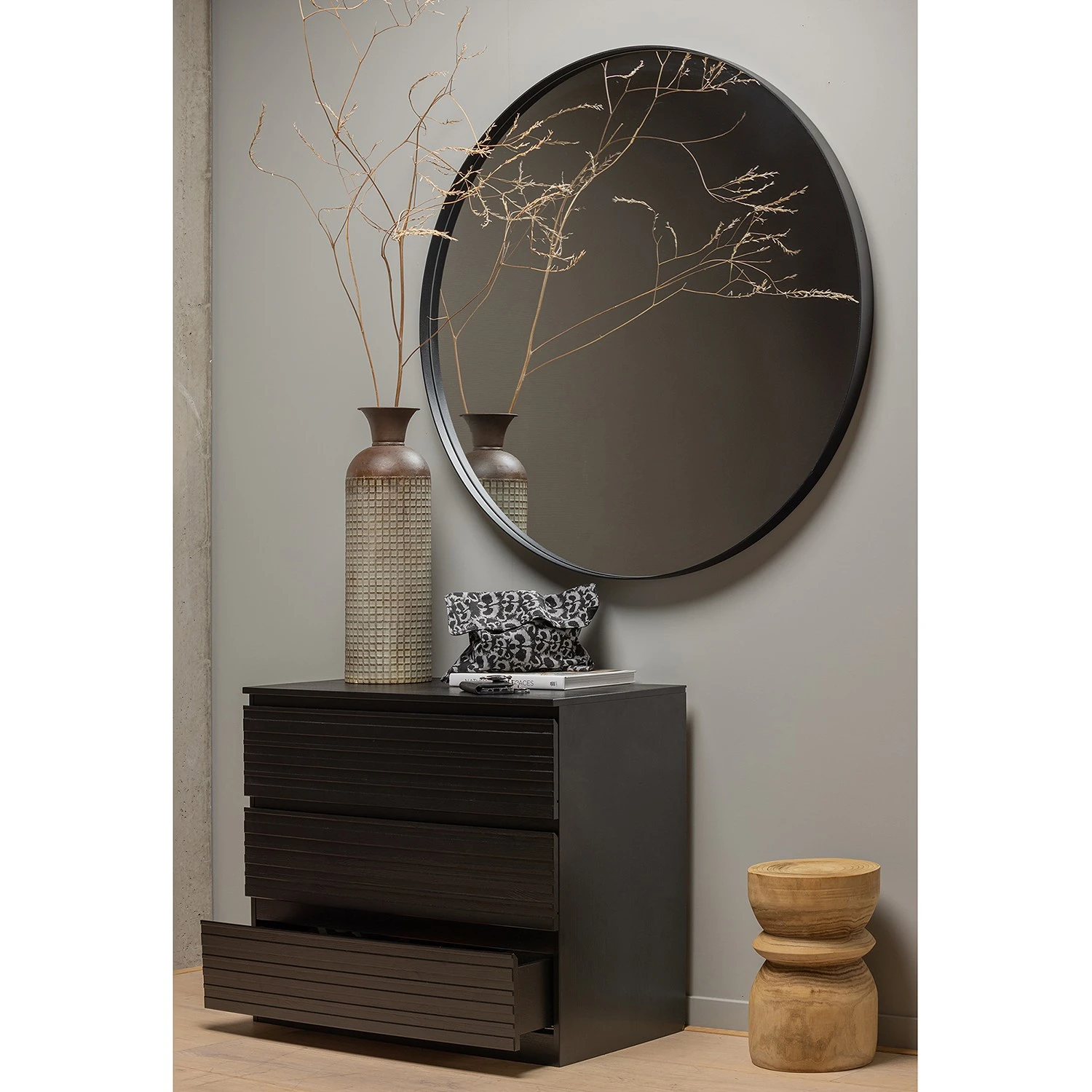 Red Living Kommode Rayong II - Kiefer massiv - Kiefer Schwarz 2 Red Living Kommode Rayong II - Kiefer massiv - Kiefer Schwarz – Bild 2