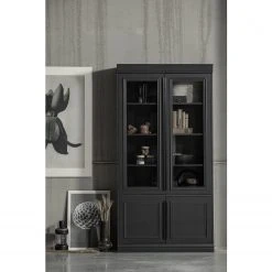 Red Living Vitrinenschrank Shady - Kiefer massiv - Schwarz -Wohnzimmermöbel boutique en ligne 1000342119 220401 021 MOOD DETAILS P000000001000342119 mood