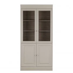 Ridgevalley Vitrinenschrank Solari - Kiefer massiv - Kiefer Grau 10 Ridgevalley Vitrinenschrank Solari - Kiefer massiv - Kiefer Grau -Wohnzimmermöbel boutique en ligne 1000342130 220401 040 DETAILS P000000001000342130