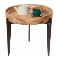 Tom Tailor Beistelltisch Richland II - Mango massiv / Aluminium - Mango / Schwarz -Wohnzimmermöbel boutique en ligne 1000342403 220325 030 DETAILS P000000001000342403