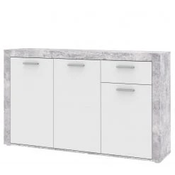 Loftscape Sideboard Ballito II - Weiß / Beton Dekor