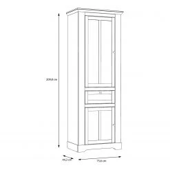 Ridgevalley Standvitrine Sandvik - Inkl. Beleuchtung - Eiche Weiß Dekor / Eiche Nelson Dekor -Wohnzimmermöbel boutique en ligne 1000342494 220331 500 SKETCH DETAILS P000000001000342494 sketch