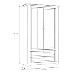 Ridgevalley Vitrinenschrank Sandvik - Inkl. Beleuchtung - Eiche Weiß Dekor / Eiche Nelson Dekor -Wohnzimmermöbel boutique en ligne 1000342502 220331 500 SKETCH DETAILS P000000001000342502 sketch