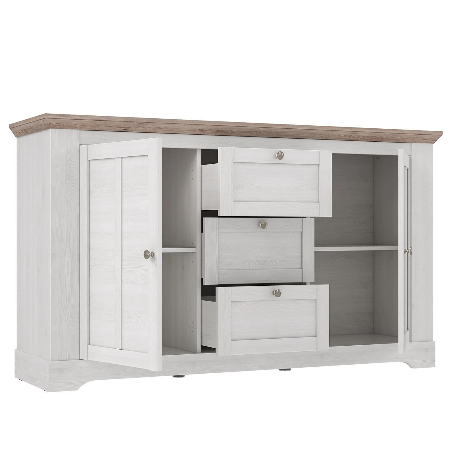 Ridgevalley Sideboard Sandvik I - Eiche Weiß Dekor / Eiche Nelson Dekor 4 Ridgevalley Sideboard Sandvik I - Eiche Weiß Dekor / Eiche Nelson Dekor – Bild 4