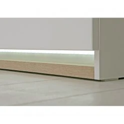 Loftscape Highboard Toscana I - Inkl. Beleuchtung - Hochglanz Weiß / Eiche Sonoma Dekor -Wohnzimmermöbel boutique en ligne 1000342509 220413 035 DETAILS P000000001000342509