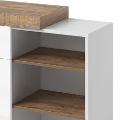 Loftscape Sideboard Shipley I - Hochglanz Weiß / Eiche Dekor 11 Loftscape Sideboard Shipley I - Hochglanz Weiß / Eiche Dekor -Wohnzimmermöbel boutique en ligne 1000342827 220412 050 DETAILS P000000001000342827