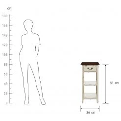 Butlers Konsolentisch CABOTT COVE - Eschenholz - Creme / Braun -Wohnzimmermöbel boutique en ligne 1000344068 220406 500 SKETCH DETAILS P000000001000344068 sketch
