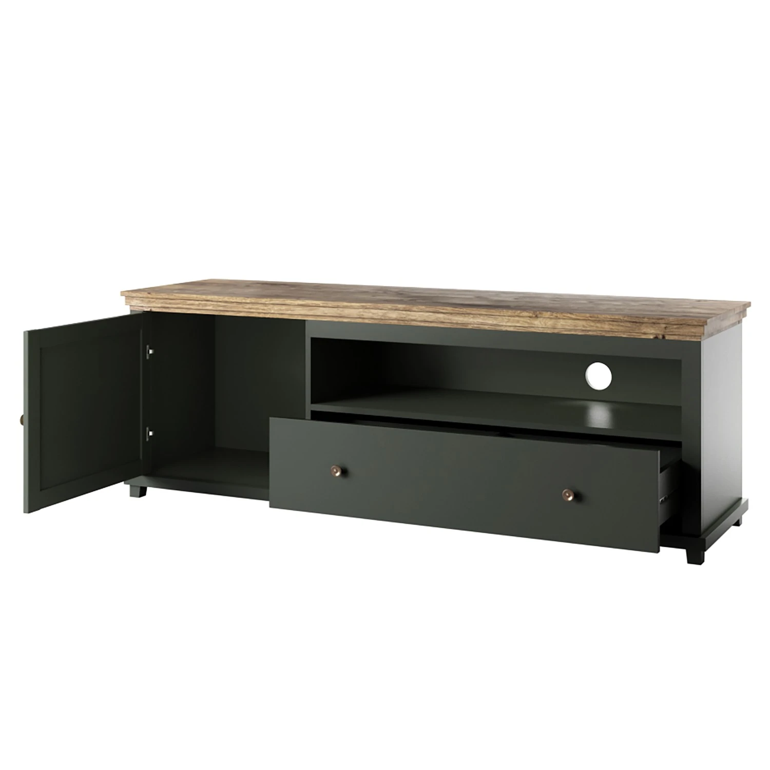 Ridgevalley Wohnwand Emmanuela I (3-teilig) - Dunkelgrün 3 Ridgevalley Wohnwand Emmanuela I (3-teilig) - Dunkelgrün – Bild 3