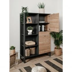 Loftscape Schrank Mid West - Bambus Dekor / Anthrazit -Wohnzimmermöbel boutique en ligne 1000344590 220407 022 MOOD DETAILS P000000001000344590 mood