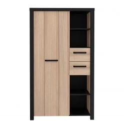 Red Living Highboard Westlock I - Esche Dekor / Schwarz -Wohnzimmermöbel boutique en ligne 1000344676 220414 030 DETAILS P000000001000344676