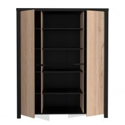 Red Living Highboard Westlock II - Esche Dekor / Schwarz -Wohnzimmermöbel boutique en ligne 1000344677 220414 035 DETAILS P000000001000344677