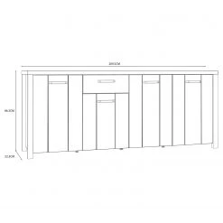 Red Living Sideboard Westlock II - Esche Dekor / Schwarz 18 Red Living Sideboard Westlock II - Esche Dekor / Schwarz -Wohnzimmermöbel boutique en ligne 1000344679 220414 500 SKETCH DETAILS P000000001000344679 sketch