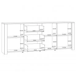Ridgevalley Sideboard Vassia II - Eiche Navy Dekor / Eiche Riviera Dekor -Wohnzimmermöbel boutique en ligne 1000344683 220414 501 SKETCH DETAILS P000000001000344683 sketch