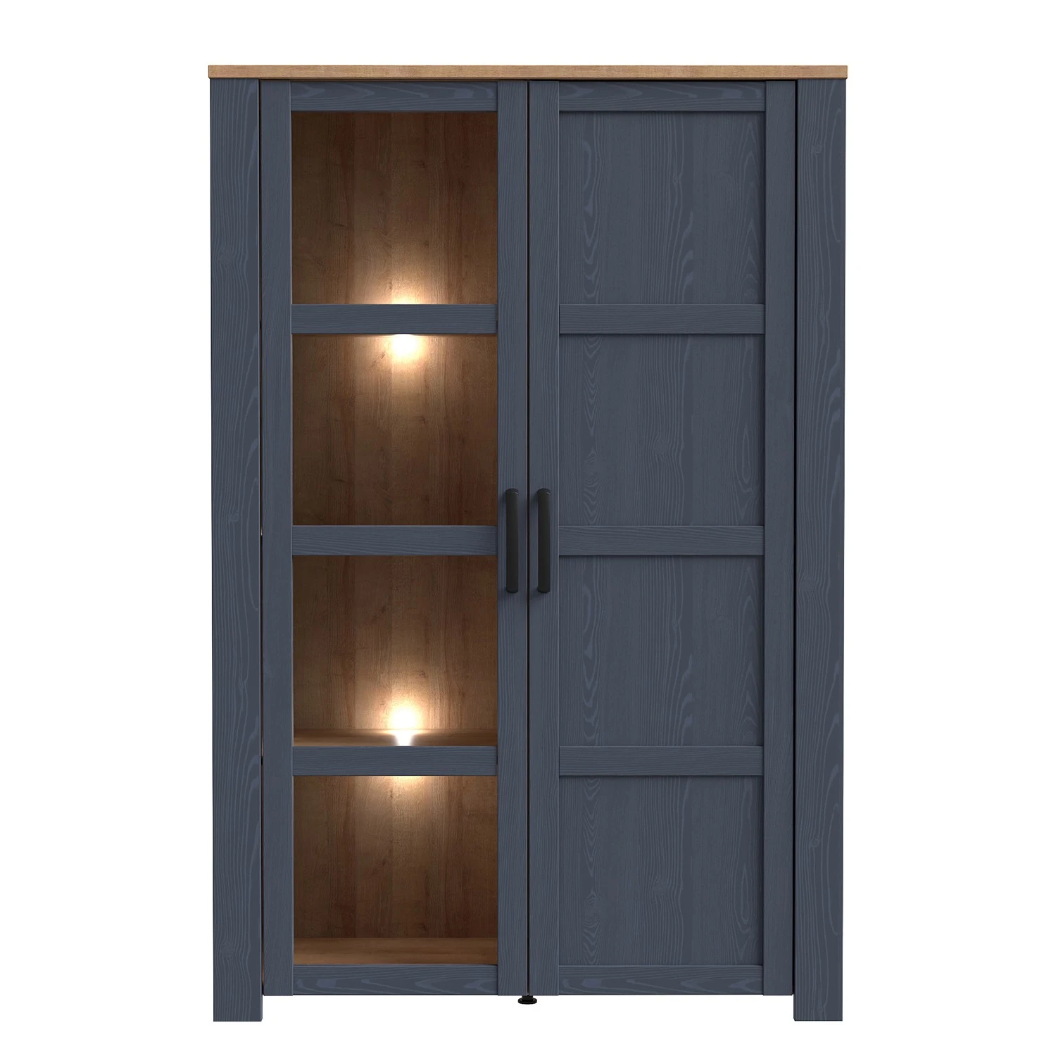 Ridgevalley Vitrinenschrank Vassia I - Eiche Navy Dekor / Eiche Riviera Dekor 6 Ridgevalley Vitrinenschrank Vassia I - Eiche Navy Dekor / Eiche Riviera Dekor – Bild 6