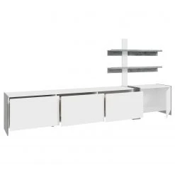 Loftscape Wohnwand Urban II (3-teilig) - Inkl. Beleuchtung - Weiß / Eiche Grau Dekor -Wohnzimmermöbel boutique en ligne 1000344692 220414 050 DETAILS P000000001000344692