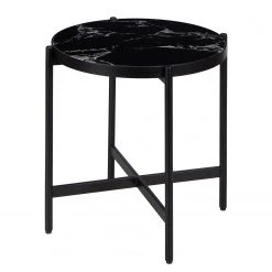 Studio Copenhagen Beistelltisch Abee II - Marmor / Metall - Marmor Schwarz / Schwarz