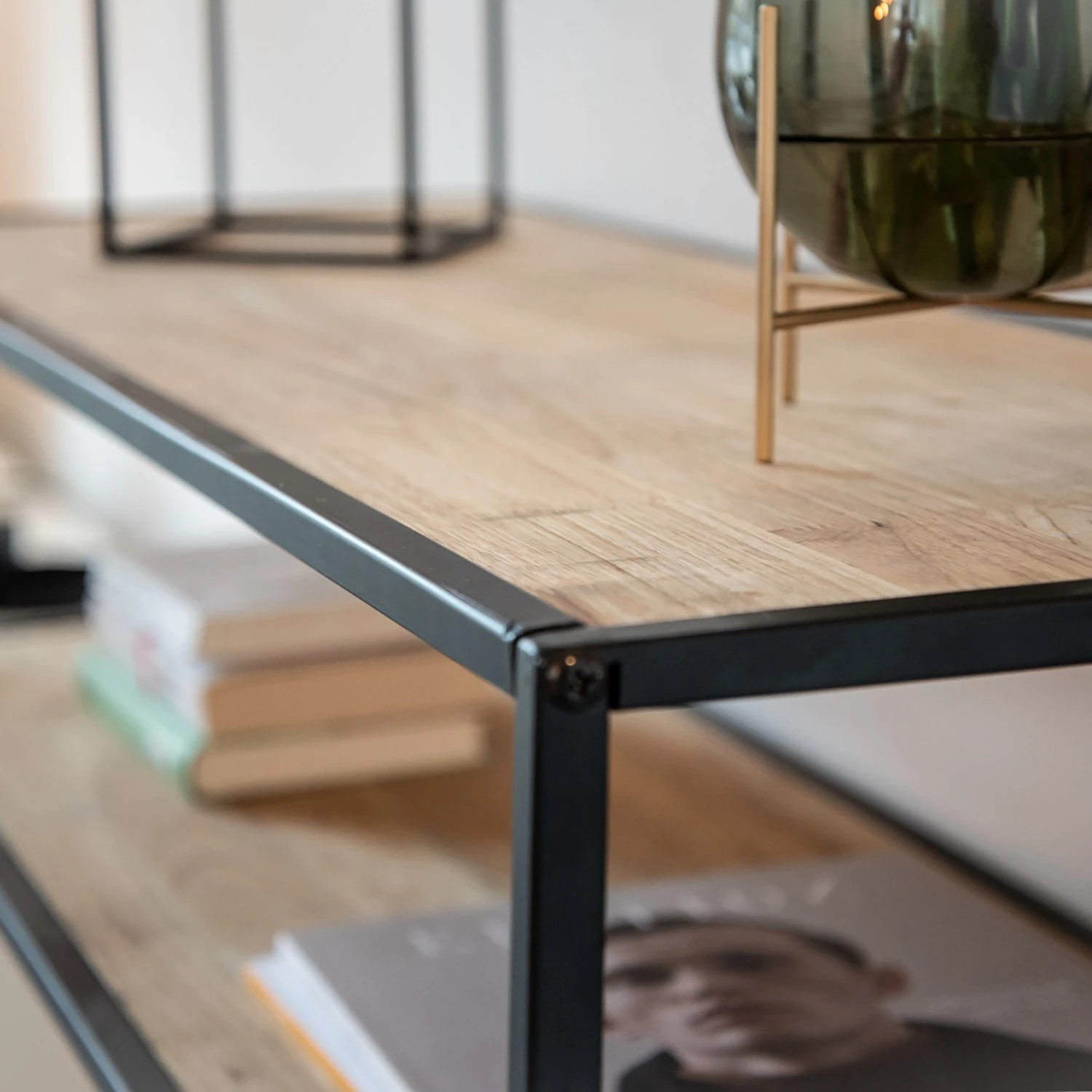 WENKO Konsolentisch Geo - Bambus massiv / Metall - Bambus / Schwarz 4 WENKO Konsolentisch Geo - Bambus massiv / Metall - Bambus / Schwarz – Bild 4