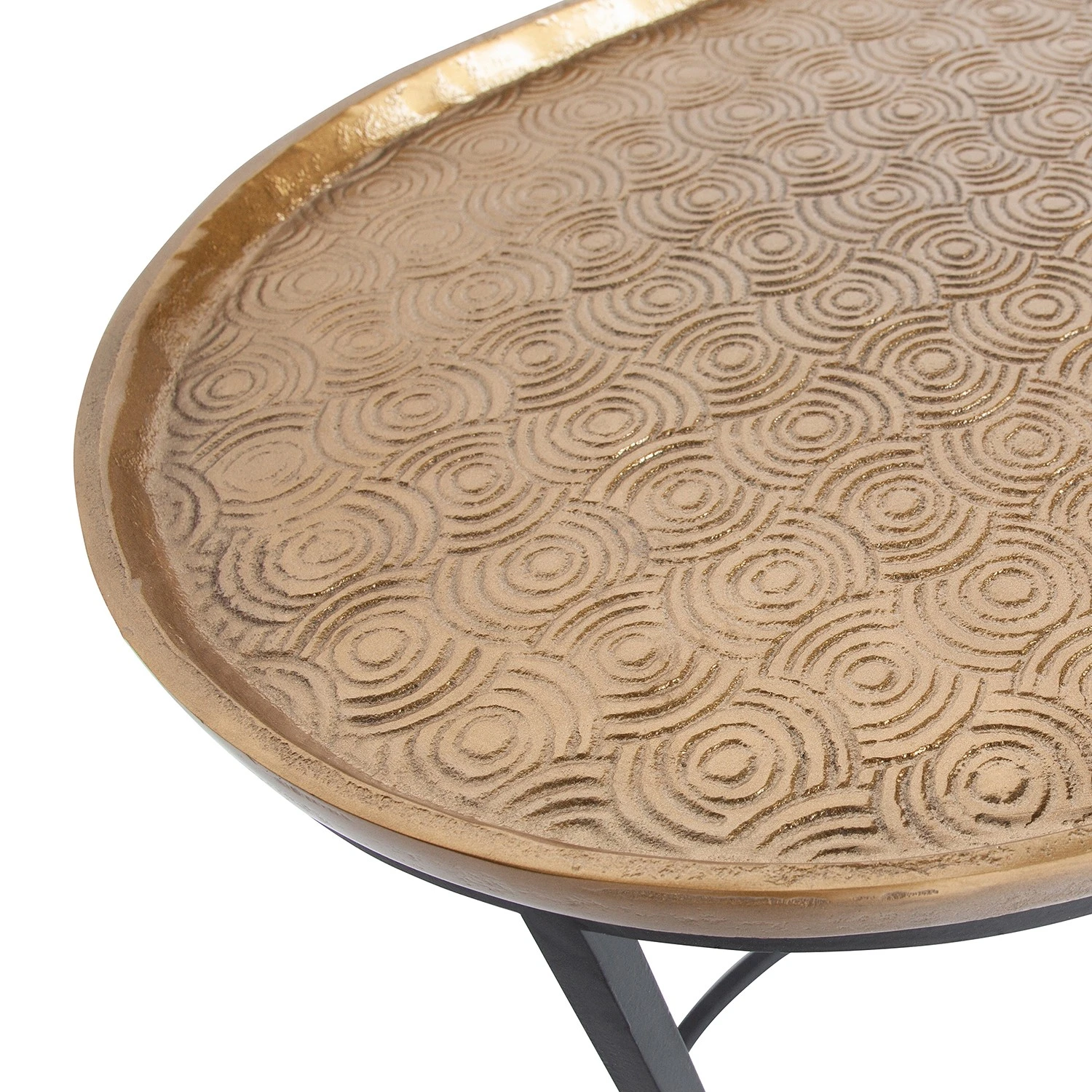 Red Living Beistelltisch Yantai (2er-Set) - Metall - Messing / Schwarz 4 Red Living Beistelltisch Yantai (2er-Set) - Metall - Messing / Schwarz – Bild 4