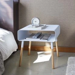 Yamazaki Beistelltisch Plain I - Esche massiv / Metall - Weiß -Wohnzimmermöbel boutique en ligne 1000347246 220505 021 MOOD DETAILS P000000001000347246 mood