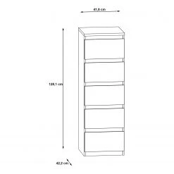 Loftscape Kommode Optima VI - Matt Weiß -Wohnzimmermöbel boutique en ligne 1000348094 220603 500 SKETCH DETAILS P000000001000348094 sketch