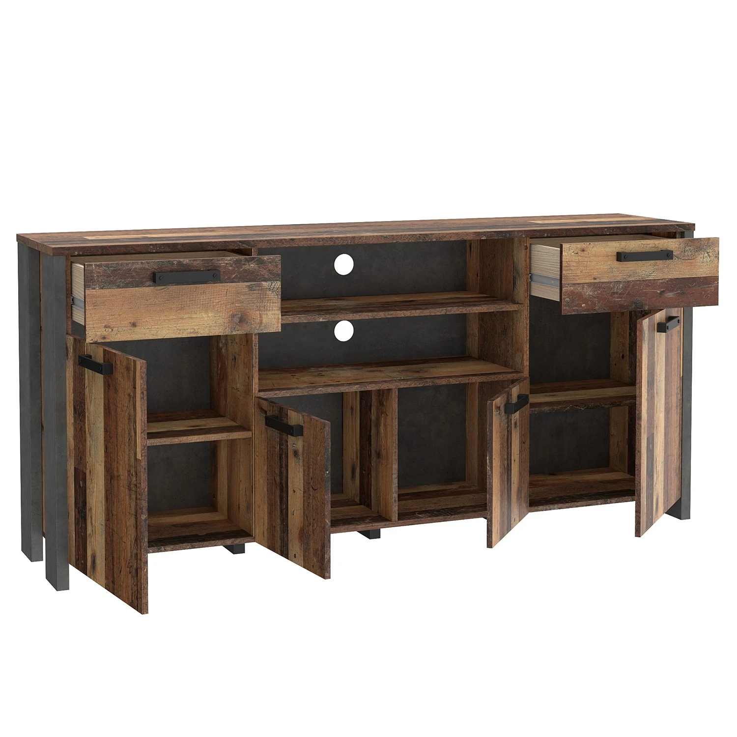 Loftscape Sideboard Ravenswood I - Altholz Dekor / Anthrazit 2 Loftscape Sideboard Ravenswood I - Altholz Dekor / Anthrazit – Bild 2