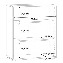 Fredriks Büroregal Wisla - Weiß - 74 x 86 cm -Wohnzimmermöbel boutique en ligne 1000348151 220505 501 SKETCH DETAILS P000000001000348151 sketch