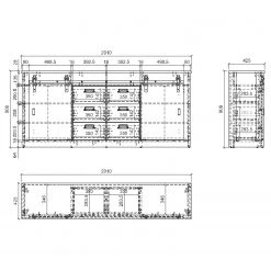 Ridgevalley Sideboard Shutter II - Pinie Weiß Dekor -Wohnzimmermöbel boutique en ligne 1000348676 220505 501 SKETCH DETAILS P000000001000348676 sketch