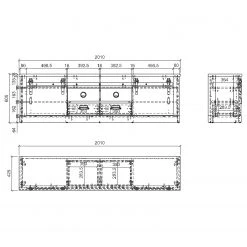 Ridgevalley TV-Lowboard Shutter II - Pinie Weiß Dekor -Wohnzimmermöbel boutique en ligne 1000348677 220505 501 SKETCH DETAILS P000000001000348677 sketch