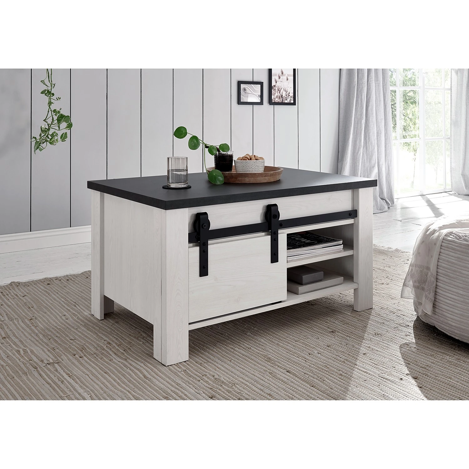 Ridgevalley Couchtisch Shutter - Pinie Weiß Dekor 3 Ridgevalley Couchtisch Shutter - Pinie Weiß Dekor – Bild 3