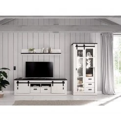 Ridgevalley Vitrinenschrank Shutter - Pinie Weiß Dekor -Wohnzimmermöbel boutique en ligne 1000348680 220505 022 MOOD DETAILS P000000001000348680 mood