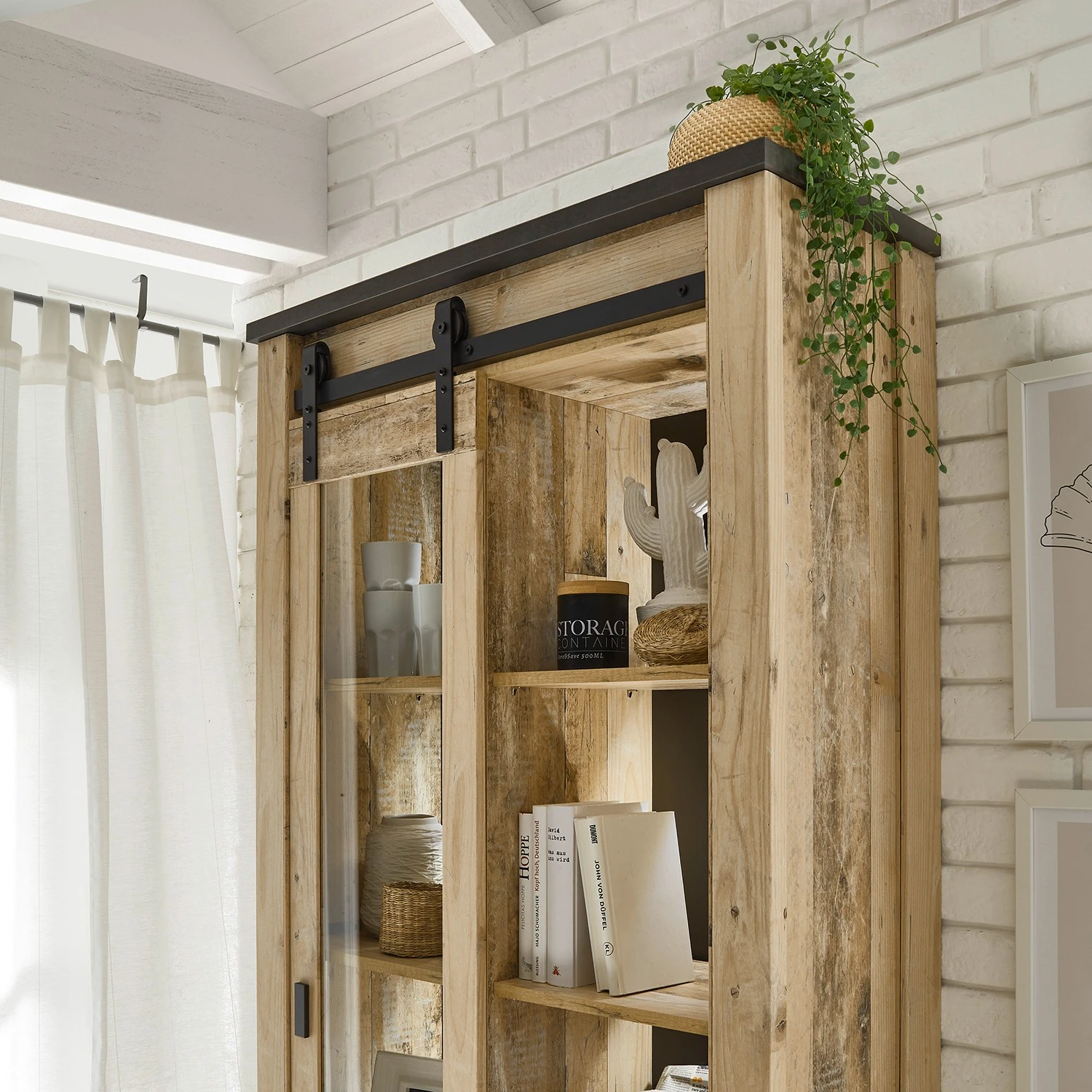 Ridgevalley Vitrinenschrank Shutter - Eiche Dekor 10 Ridgevalley Vitrinenschrank Shutter - Eiche Dekor – Bild 10