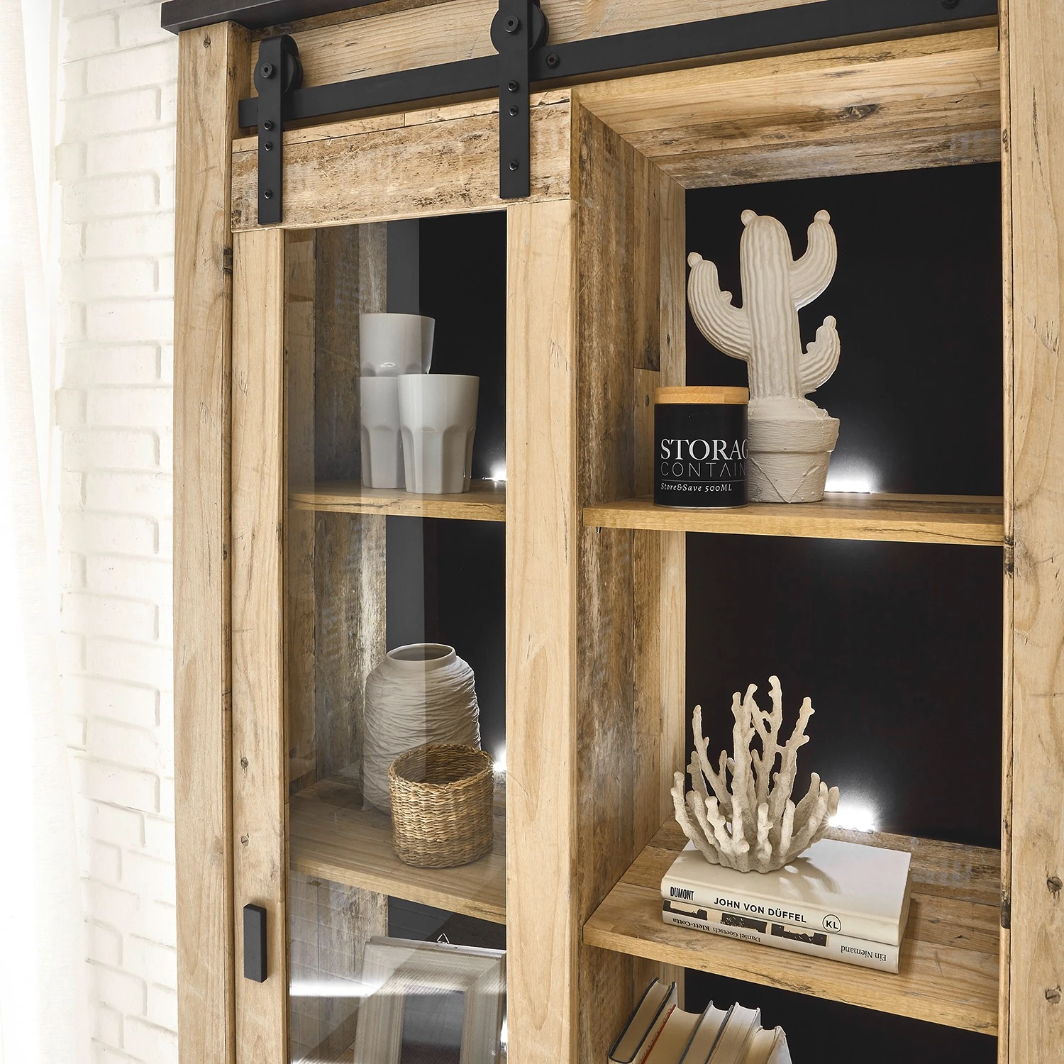 Ridgevalley Vitrinenschrank Shutter - Eiche Dekor 11 Ridgevalley Vitrinenschrank Shutter - Eiche Dekor – Bild 11