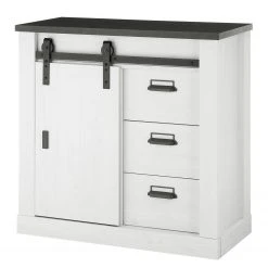 Ridgevalley Wohnwand Shutter IV (4-teilig) - Pinie Weiß Dekor -Wohnzimmermöbel boutique en ligne 1000348729 220505 050 DETAILS P000000001000348729