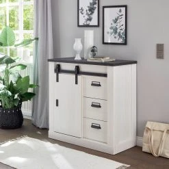 Ridgevalley Wohnwand Shutter II (3-teilig) - Pinie Weiß Dekor -Wohnzimmermöbel boutique en ligne 1000348731 220505 022 MOOD DETAILS P000000001000348731 mood