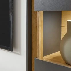 Norrwood Wohnwand Olon IV (4-teilig) - Anthrazit -Wohnzimmermöbel boutique en ligne 1000350323 220517 039 DETAILS P000000001000350323