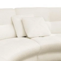 Loftscape Ecksofa Roulette - Bouclé Stoff Abby: Polarweiß - Ottomane davorstehend rechts -Wohnzimmermöbel boutique en ligne 1000352873 220520 060 DETAILS P000000001000352873