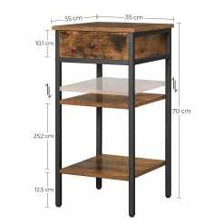 Red Living Beistelltisch Brillac II - Braun / Schwarz 11 Red Living Beistelltisch Brillac II - Braun / Schwarz -Wohnzimmermöbel boutique en ligne 1000353416 220601 500 SKETCH DETAILS P000000001000353416 sketch