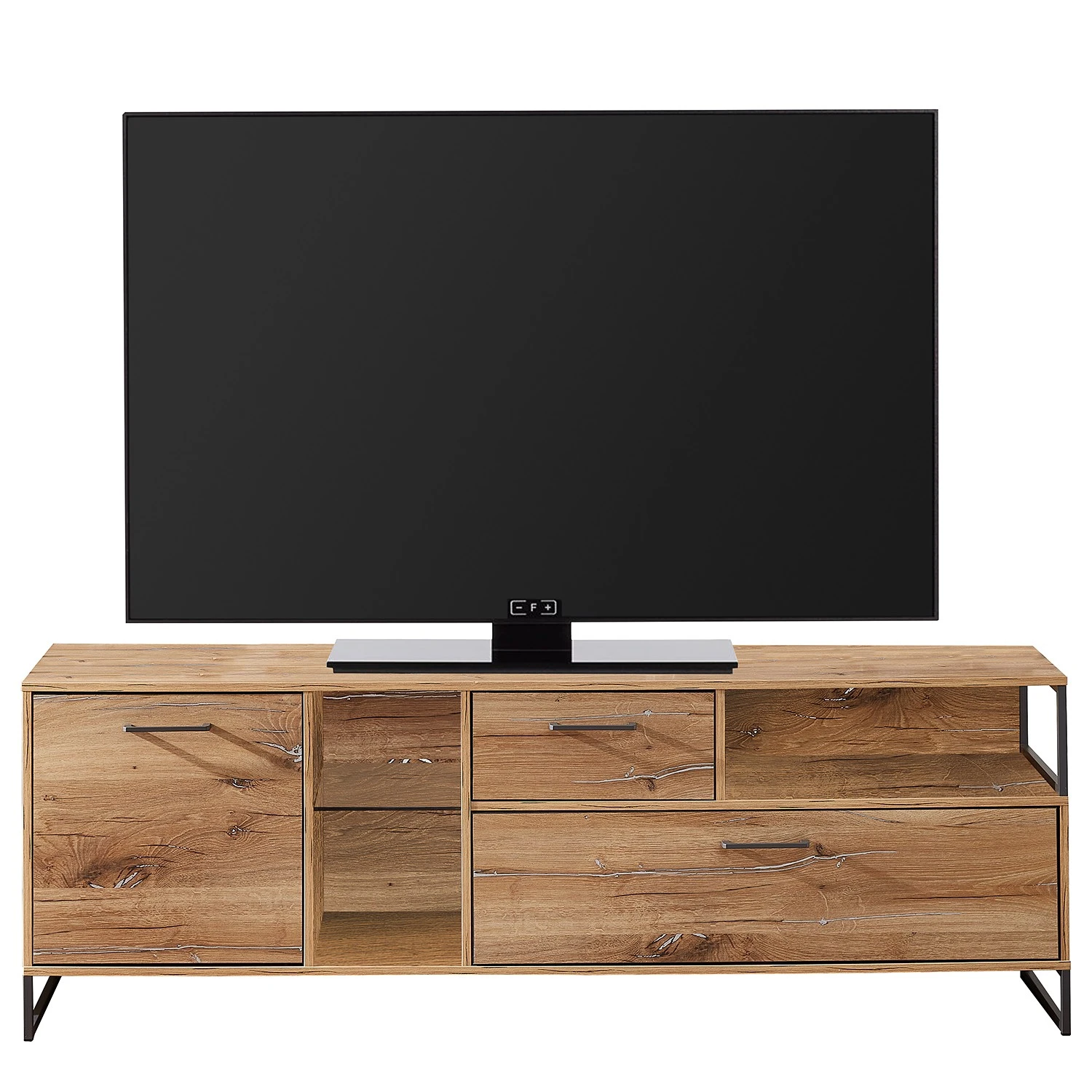 Red Living Wohnwand Sligo II (4-teilig) - Risseiche Silber Dekor / Graphit 2 Red Living Wohnwand Sligo II (4-teilig) - Risseiche Silber Dekor / Graphit – Bild 2