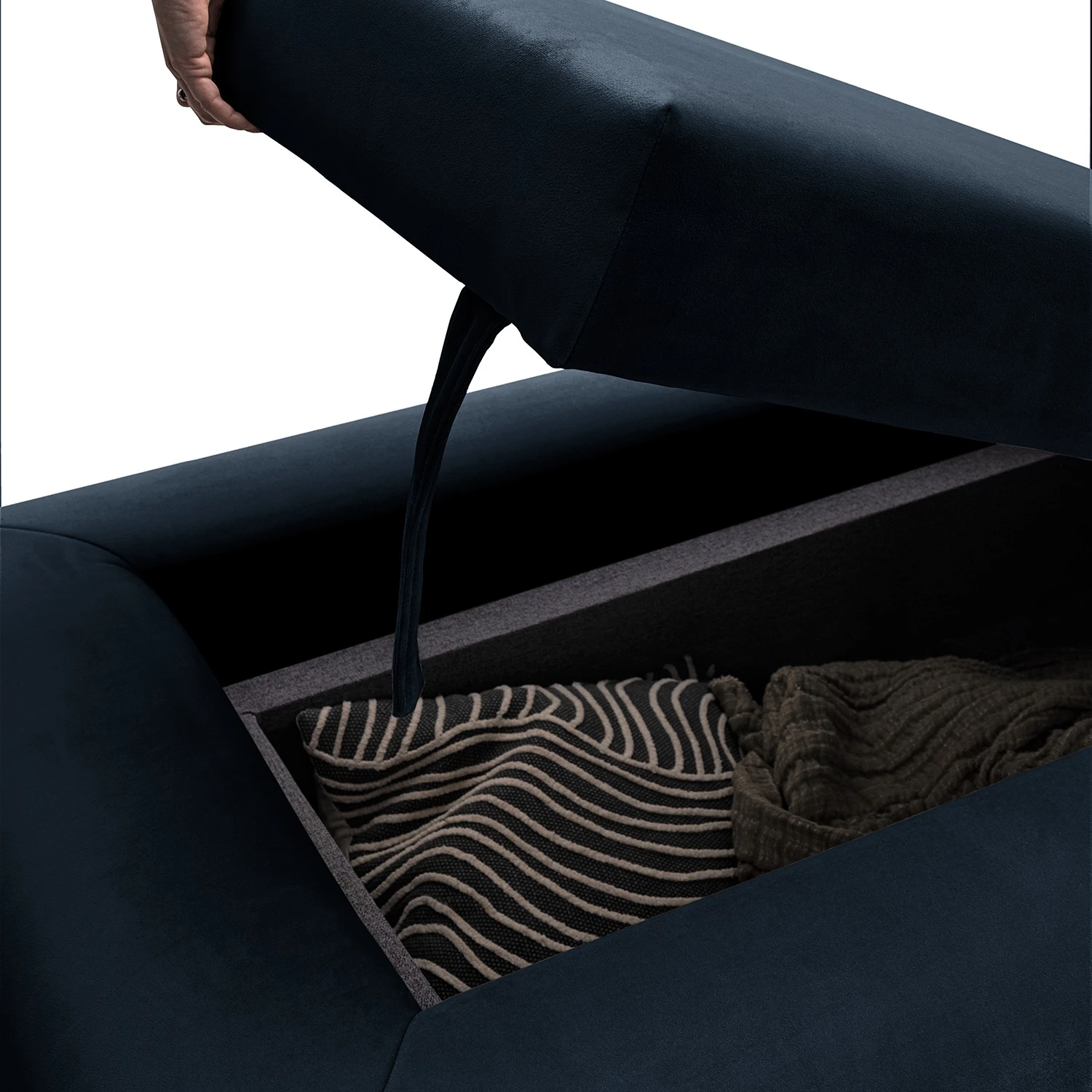 Miu Form Hocker Miu Magic mit Rückenlehne S - Samt Sadia: Dunkelblau 12 Miu Form Hocker Miu Magic mit Rückenlehne S - Samt Sadia: Dunkelblau – Bild 12