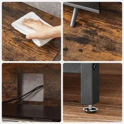 Red Living TV-Rack Leesville - Braun / Schwarz -Wohnzimmermöbel boutique en ligne 1000355232 220601 033 DETAILS P000000001000355232