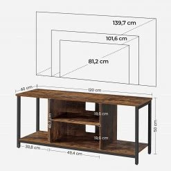 Red Living TV-Rack Leesville - Braun / Schwarz -Wohnzimmermöbel boutique en ligne 1000355232 220601 500 SKETCH DETAILS P000000001000355232 sketch