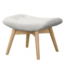 Norrwood Polsterhocker Brazil - Strukturstoff Ondria: Hellbeige