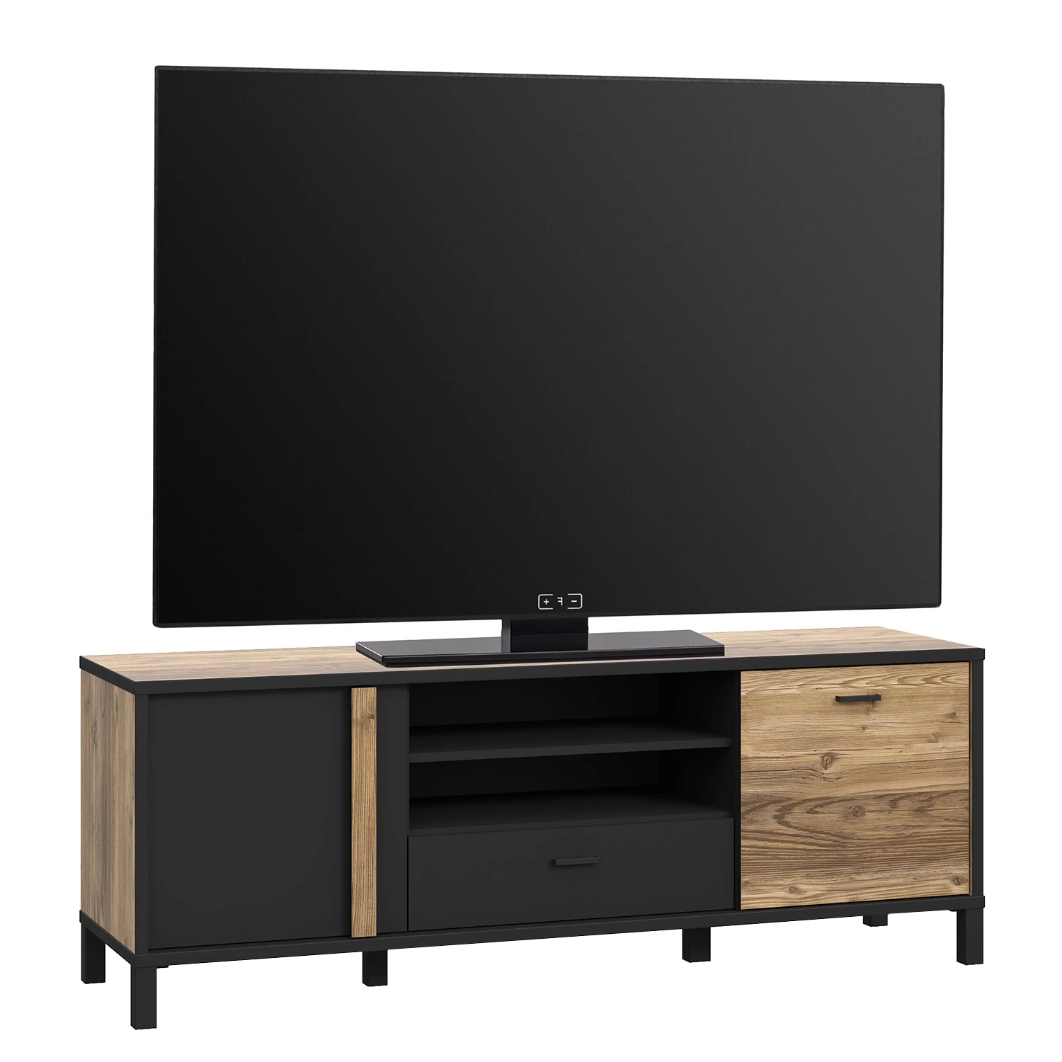 Red Living TV-Lowboard Vallegrande II - Alpenkiefer Dekor / Schwarz 1 Red Living TV-Lowboard Vallegrande II - Alpenkiefer Dekor / Schwarz