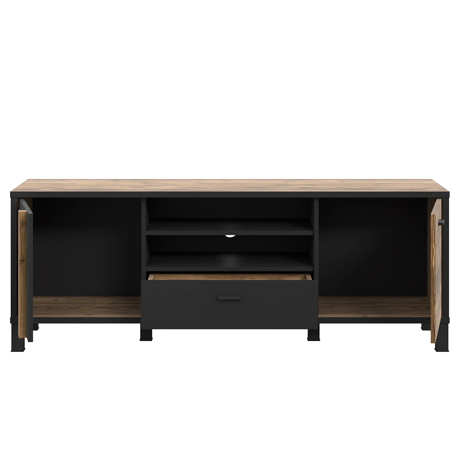 Red Living TV-Lowboard Vallegrande II - Alpenkiefer Dekor / Schwarz 4 Red Living TV-Lowboard Vallegrande II - Alpenkiefer Dekor / Schwarz – Bild 4