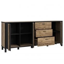 Red Living Sideboard Vallegrande II - Alpenkiefer Dekor / Schwarz 11 Red Living Sideboard Vallegrande II - Alpenkiefer Dekor / Schwarz -Wohnzimmermöbel boutique en ligne 1000356708 220603 032 DETAILS P000000001000356708