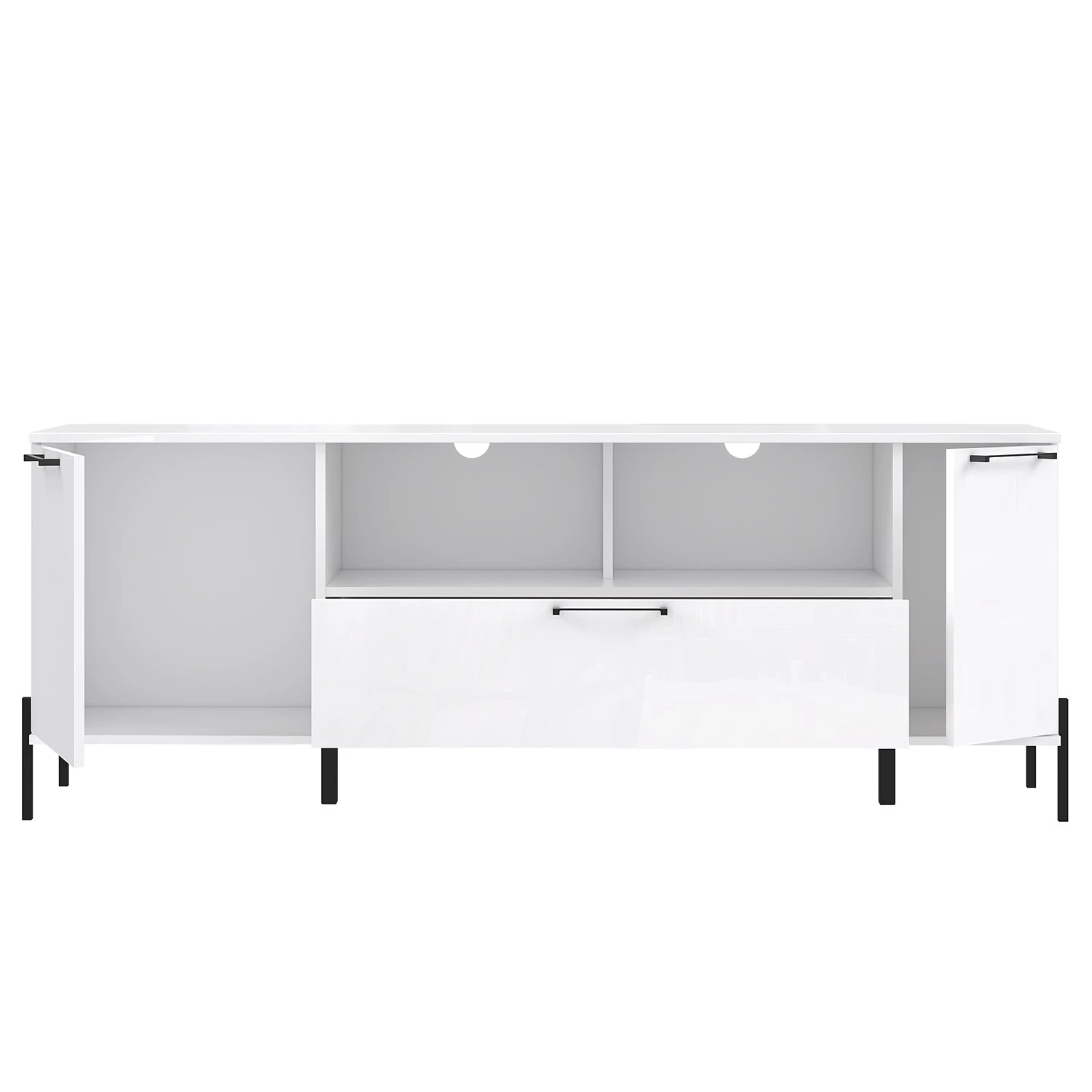 Loftscape TV-Lowboard Ozora - Hochglanz Weiß / Matt Weiß 4 Loftscape TV-Lowboard Ozora - Hochglanz Weiß / Matt Weiß – Bild 4