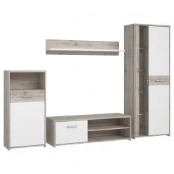 Loftscape Wohnwand Union City (4-teilig) - Inkl. Beleuchtung - Matt Weiß / Sandeiche Dekor 7 Loftscape Wohnwand Union City (4-teilig) - Inkl. Beleuchtung - Matt Weiß / Sandeiche Dekor -Wohnzimmermöbel boutique en ligne 1000356733 220603 032 DETAILS P000000001000356733