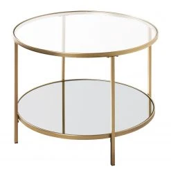 Loftscape Beistelltisch Pag II - Glas / Metall - Gold